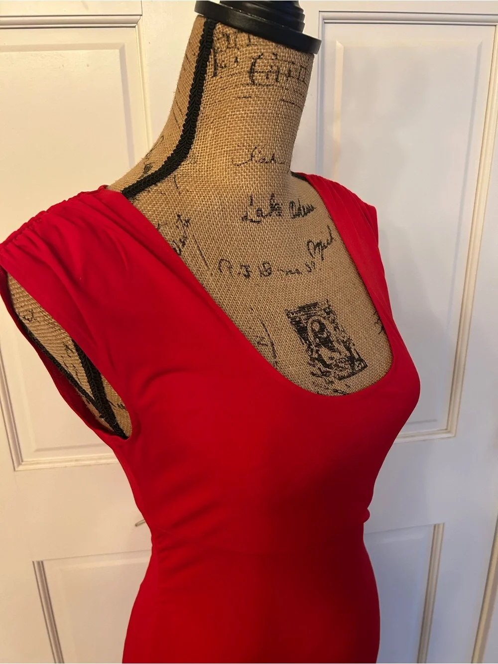 Moda International Victoria’s Secret Red Cap-Sleeve Maxi Dress - Picture 2 of 8